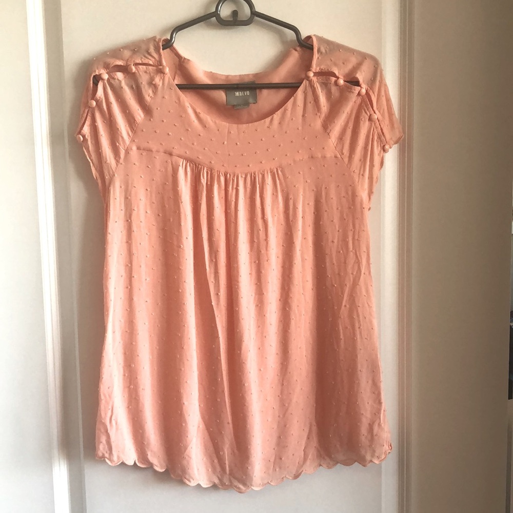 Anthropologie Maeve  Sleeve Swiss Dot top